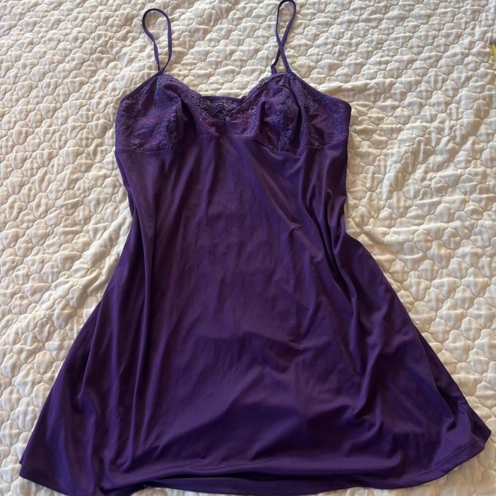Jennifer Lopez Intimates Purple Babydoll Slip Lingerie Dress Size XXL